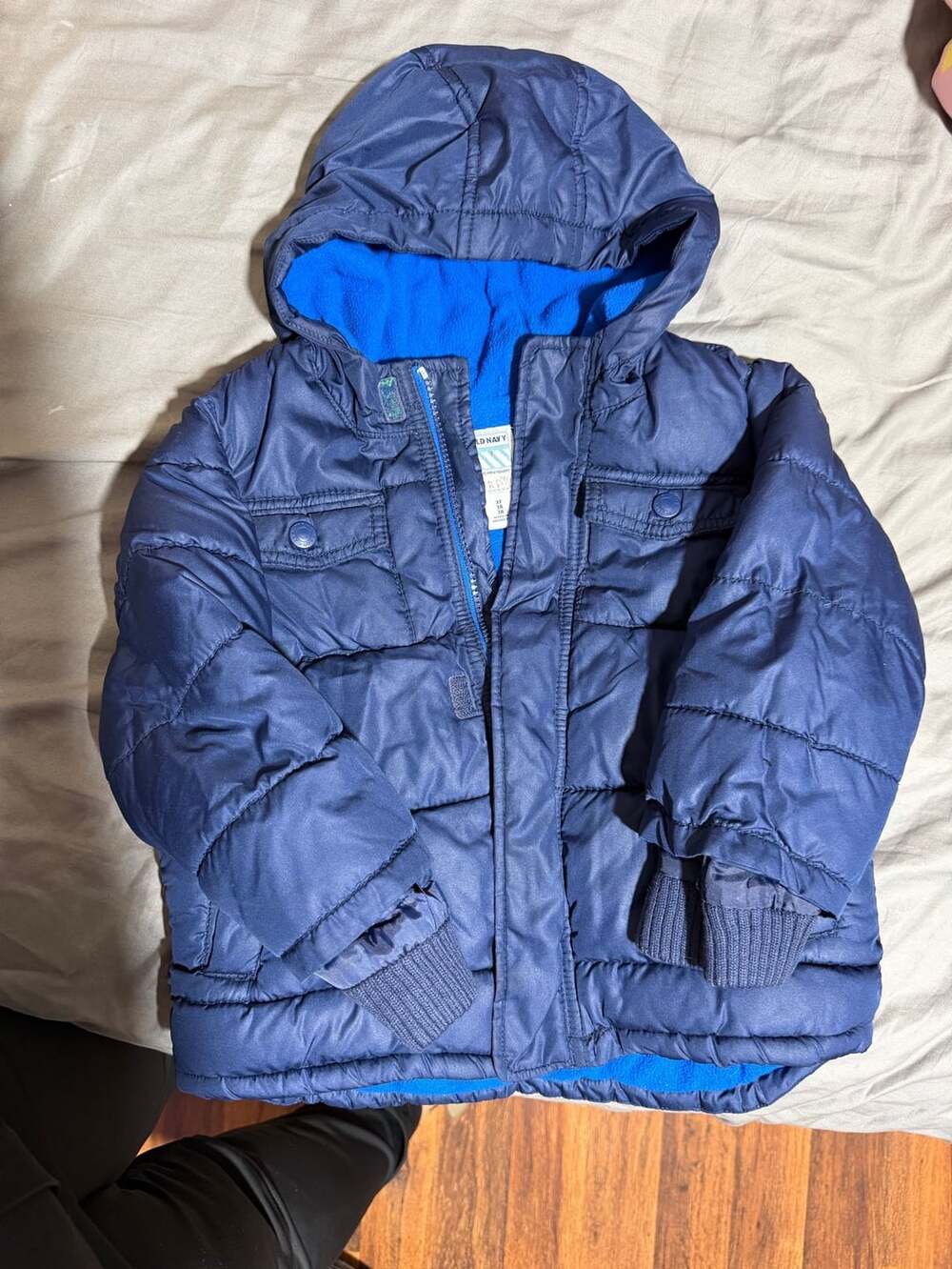 Old Navy Puffer Jacket Size 3T Blue Winter Coat
